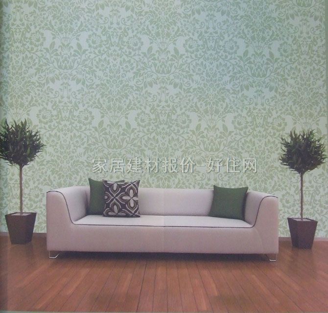 國昊經(jīng)典墻紙 1215 寬530mm×長10米 歐花 白色 黃色