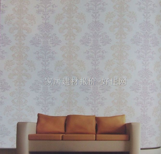 國昊經(jīng)典墻紙 1228 寬530mm×長10米 歐花 白色