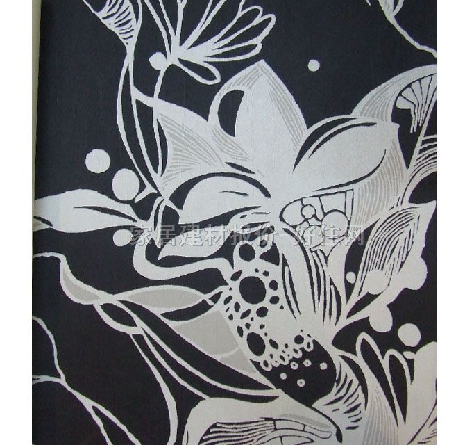 TLMI墻紙 1198 寬530mm×長(zhǎng)10米 花 黑色