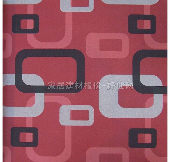 時尚元素墻紙 1327 寬530mm×長10米 幾何 紅色