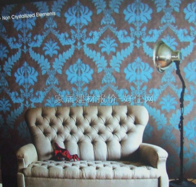 ROCOCO墻紙 80299 寬530mm×長(zhǎng)10米 歐花 藍(lán)色