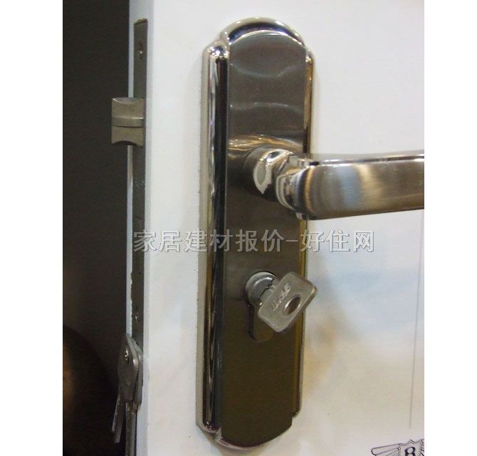 寶迪木門鎖 45mm×60mm BDZH44-26SN 45mm-55mm 不銹鋼 執(zhí)手鎖 閃銀色
