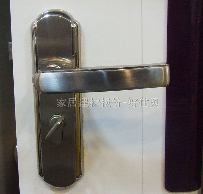 寶迪木門鎖 45mm×60mm BDZH44-26SN 45mm-55mm 不銹鋼 執(zhí)手鎖 閃銀色