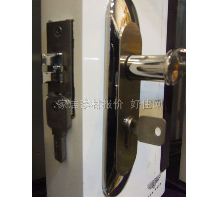 寶迪木門鎖 50mm×50mm BDZTS24.19SN1 45mm-55mm 不銹鋼 執(zhí)手鎖 閃銀色