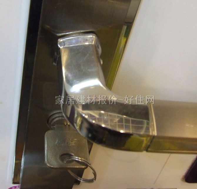 寶迪木門鎖 45mm×60mm ZH45.38SN 45mm-55mm 不銹鋼 執(zhí)手鎖 閃銀色