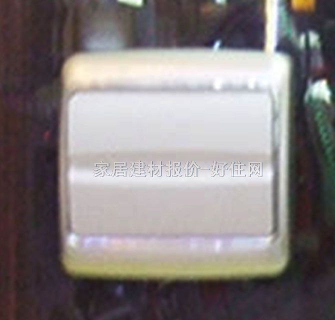 家的大蹺板開關面板 V系列 1位單控 銀邊白色