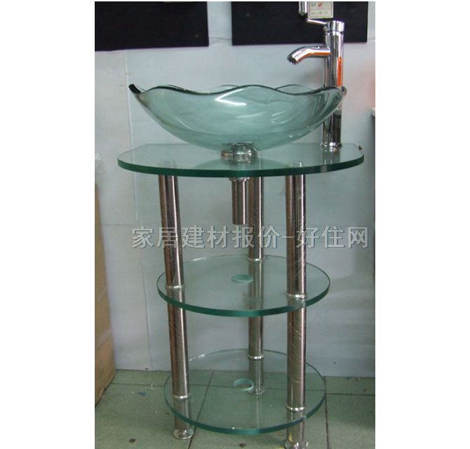 亮點(diǎn)獨(dú)立面盆柜 玻璃T-116 450mm×500mm×高815mm