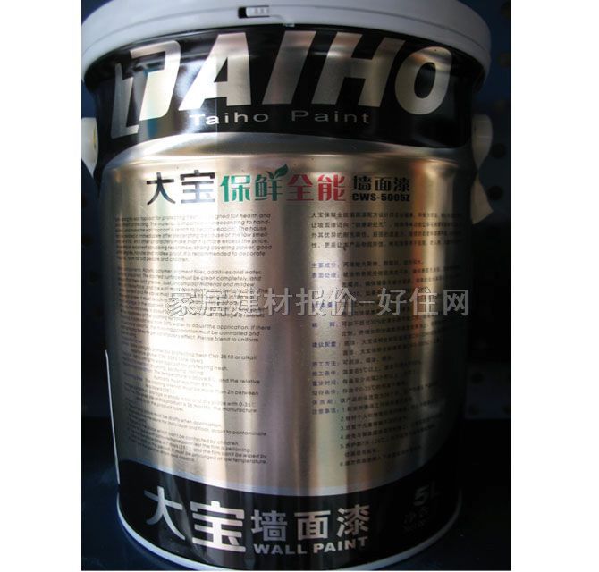 大寶內(nèi)墻乳膠漆 大寶保鮮全能墻面漆CWS-50052 5L 白色