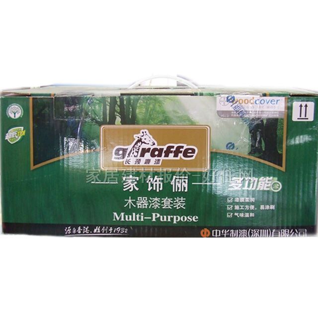 長頸鹿木器油漆套裝 家飾麗多功能木器漆套裝白色面漆FGPVA-111 5kg 白色面漆