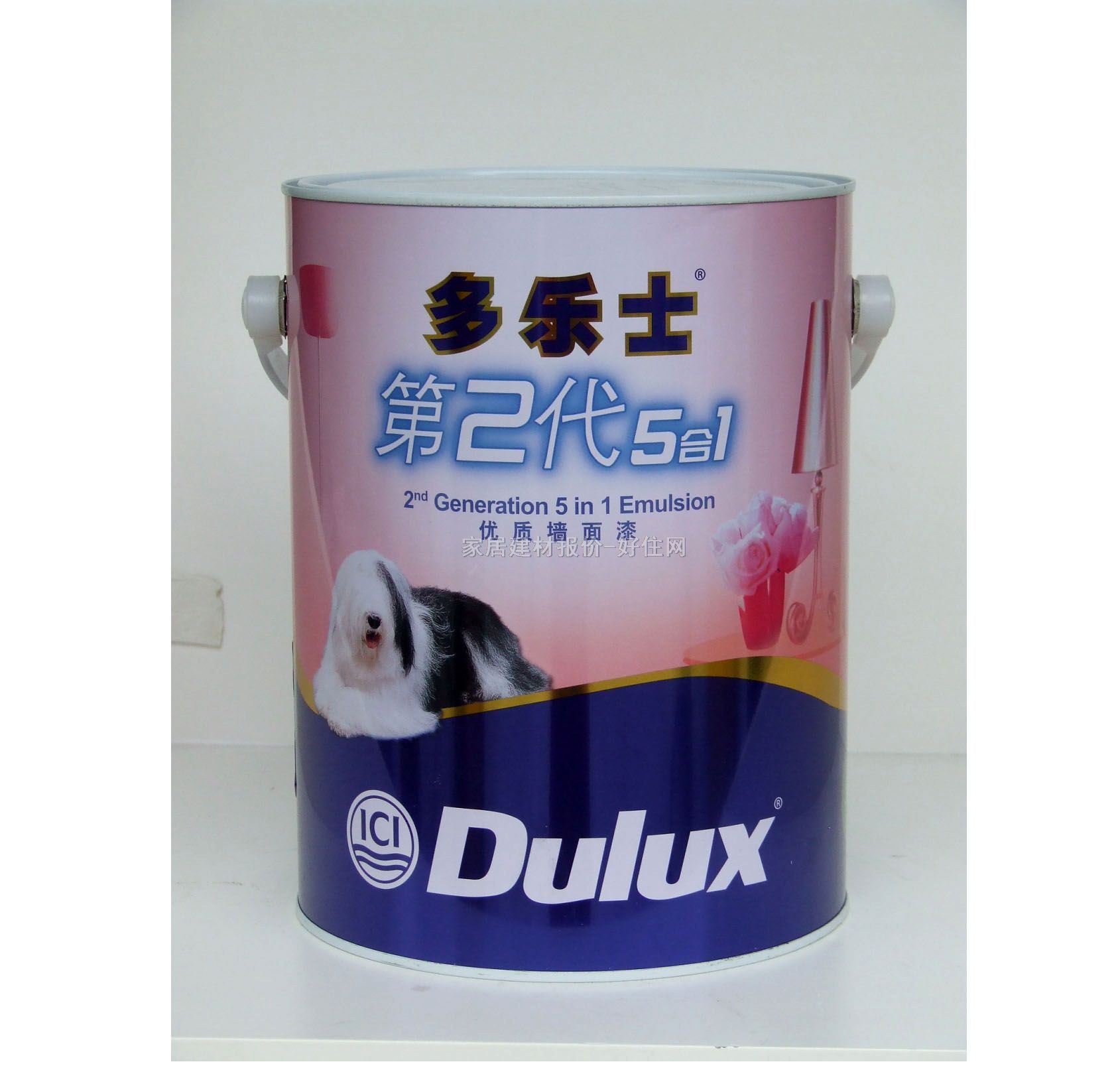 多樂(lè)士?jī)?nèi)墻乳膠漆 第2代5合1優(yōu)質(zhì)墻面漆 5L 白色