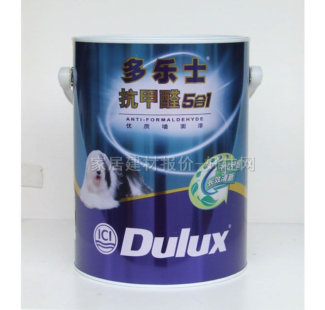 多樂士內(nèi)墻乳膠漆 抗甲醛5合1墻面漆 5L 白色