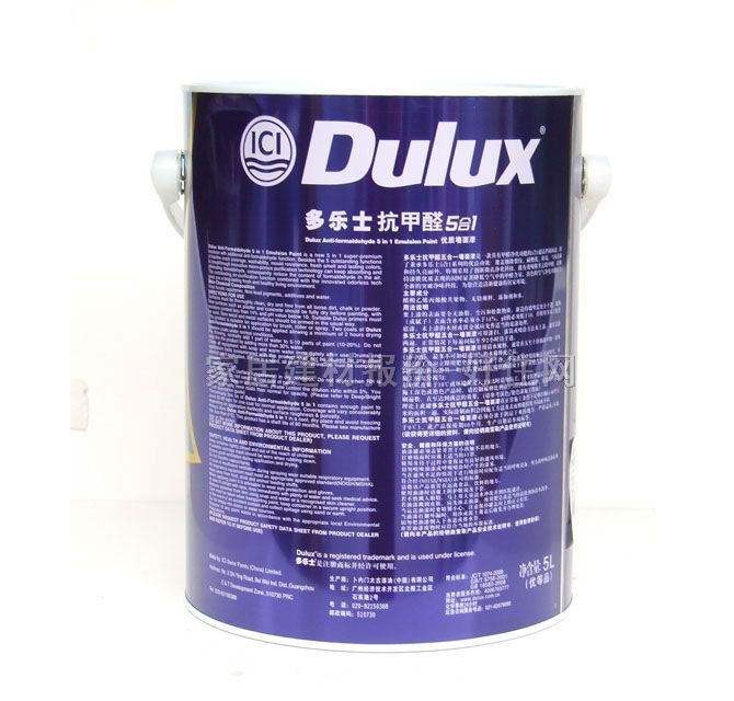 多樂士內(nèi)墻乳膠漆 抗甲醛5合1墻面漆 5L 白色