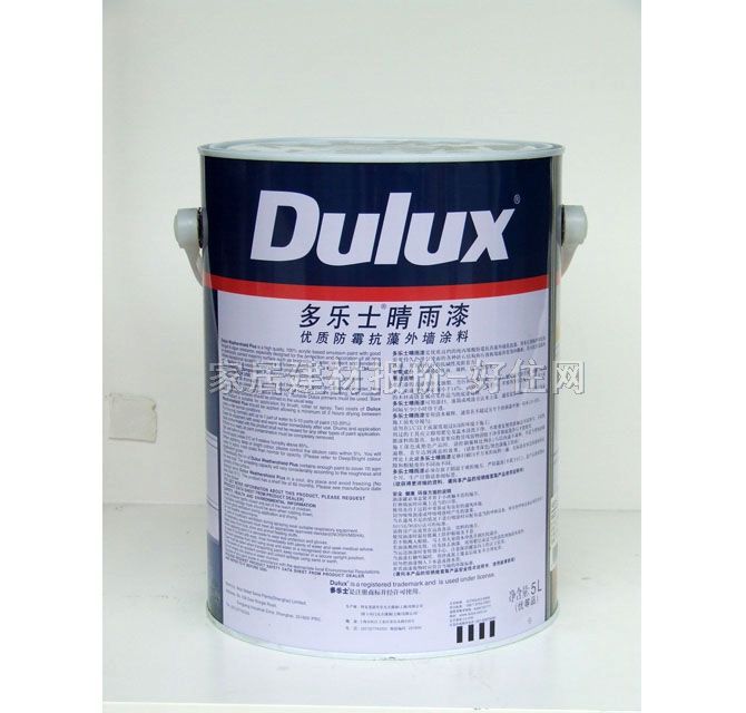 多樂士外墻乳膠漆 晴雨漆防霉抗藻外墻涂料 5L Weathershield Plus