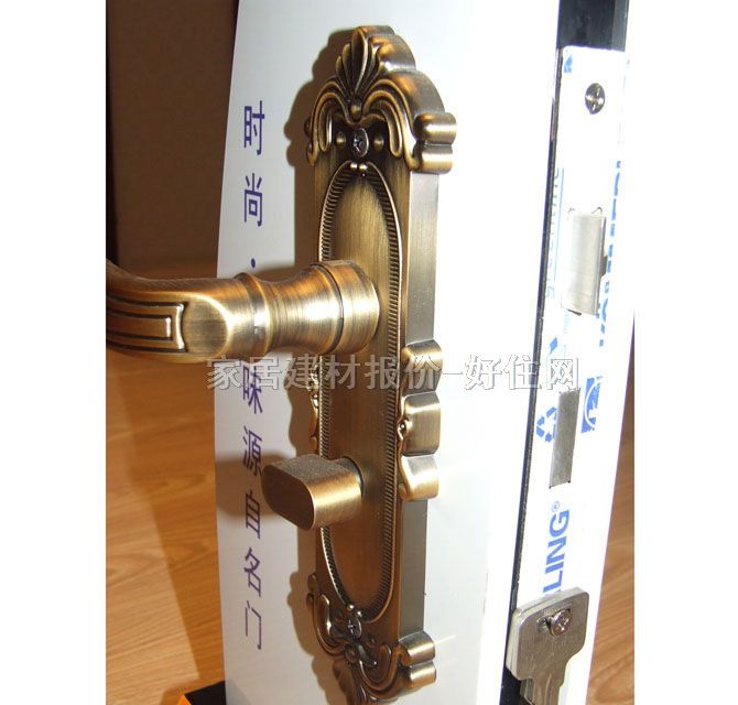 名門鎖業(yè)木門鎖 K8060 45mm-55mm 黃古銅 執(zhí)手鎖 黃古銅色