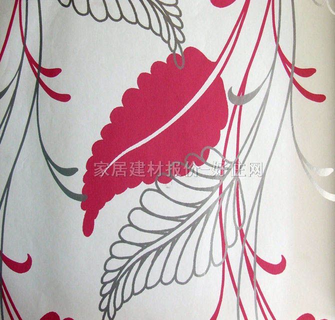 NEW LOOK墻紙 650401 0.64×10m 葉紋 白色