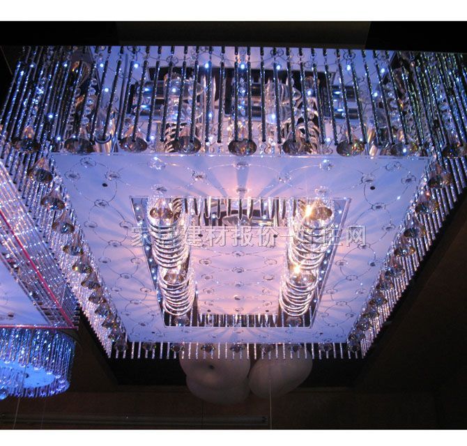 弘盛吸頂燈 客廳吸頂燈 1166 方形 1100mm×750mm×225mm 大型奢華風(fēng)格 透明水晶玻璃