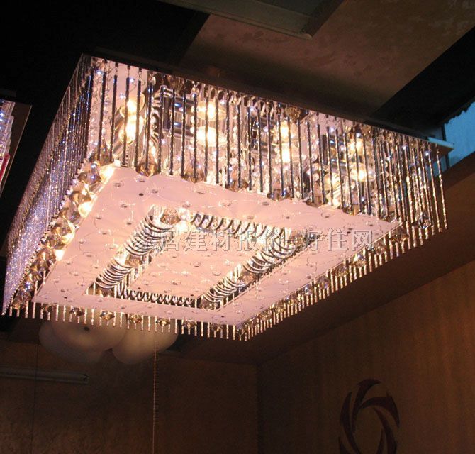 弘盛吸頂燈 客廳吸頂燈 1166 方形 1100mm×750mm×225mm 大型奢華風(fēng)格 透明水晶玻璃