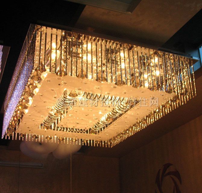 弘盛吸頂燈 客廳吸頂燈 1166 方形 1100mm×750mm×225mm 大型奢華風(fēng)格 透明水晶玻璃