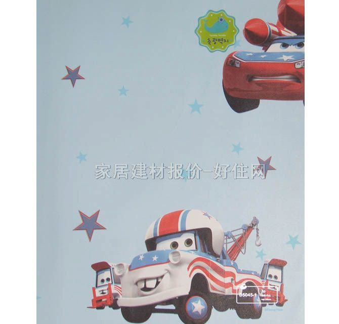 spring garden墻紙 p3 1.06m×15.6m 卡通 藍色