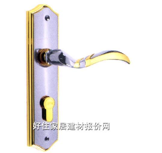 意安達木門鎖 L-1171SNJ 45mm-55mm 不銹鋼 執(zhí)手鎖 閃金色