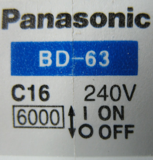 松下斷路器\空氣開關 C16 240V 1P 16A 空氣開關(塑殼斷路器)