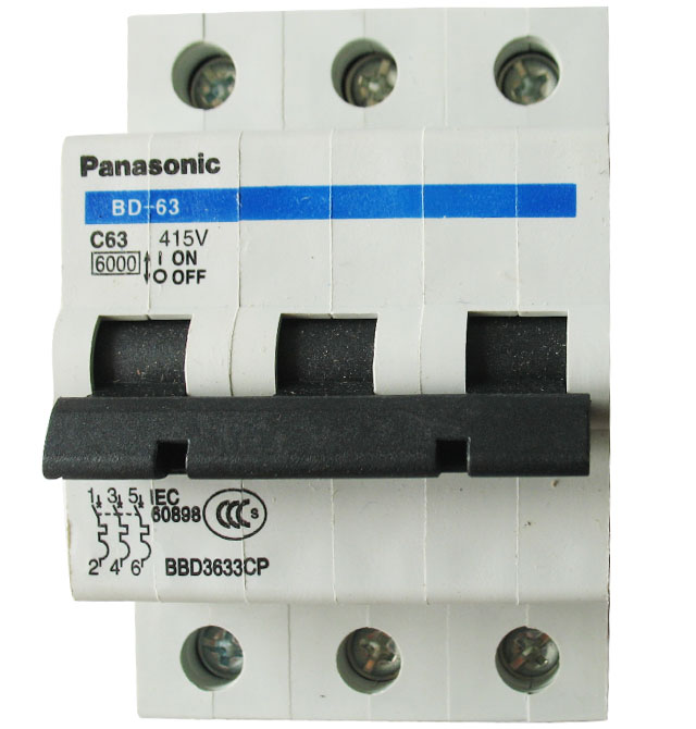 松下斷路器\空氣開關(guān) BD-63 C63 415V 3P 63A 空氣開關(guān)(塑殼斷路器)