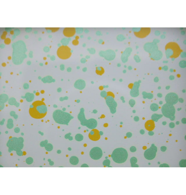 怡和工藝玻璃 Y-JJ17 白底綠橙點(diǎn)滴聚晶 5mm