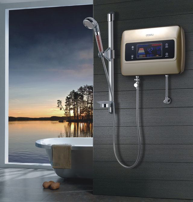 德?tīng)栴D熱水器 DSK-258E象牙白磁能熱水器 7000W