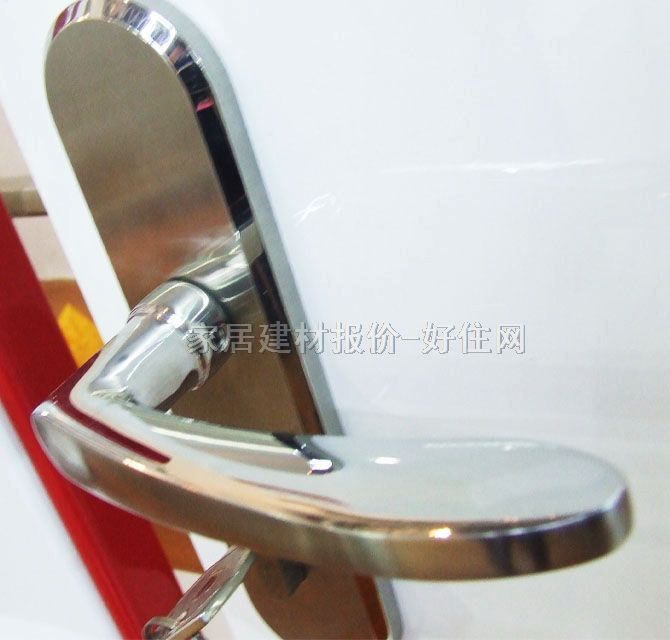 周周集成五金木門鎖 120mm×200mm NL1919 45mm-55mm 不銹鋼 執(zhí)手鎖 閃銀色