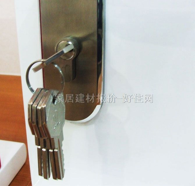 周周集成五金木門鎖 120mm×200mm NL1919 45mm-55mm 不銹鋼 執(zhí)手鎖 閃銀色