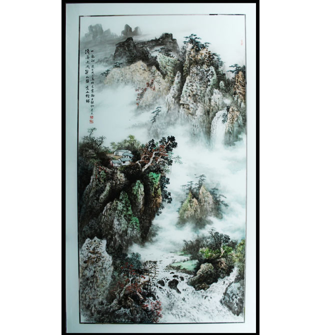 廣亮工藝玻璃 彩繪玻璃秋溪 CR005 12厘