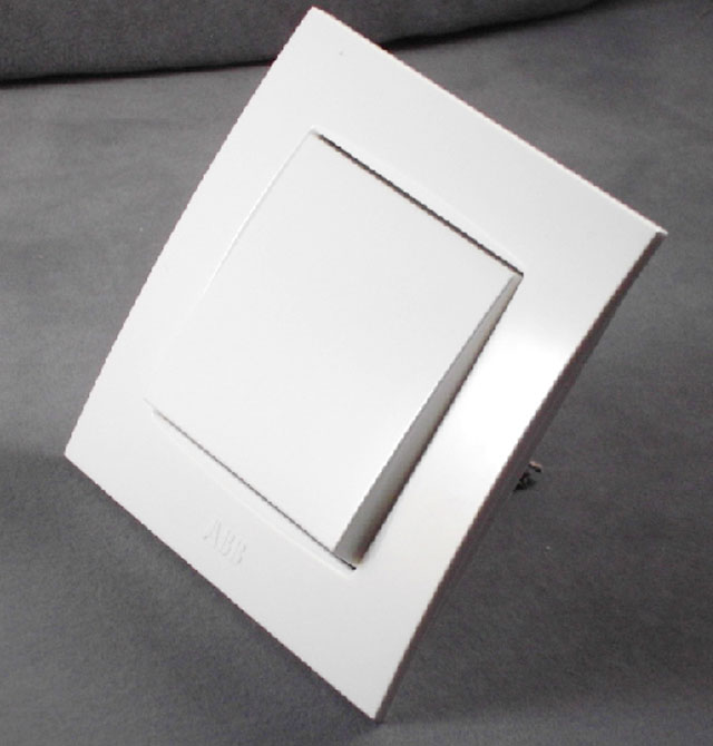 ABB大蹺板開關面板 AU10553-WW 1位雙控 白色方形