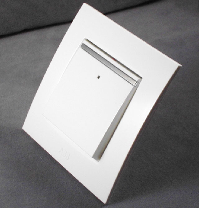 ABB大蹺板開(kāi)關(guān)面板 AU16453-WW 1位雙控 白色方形 帶指示燈指示帶