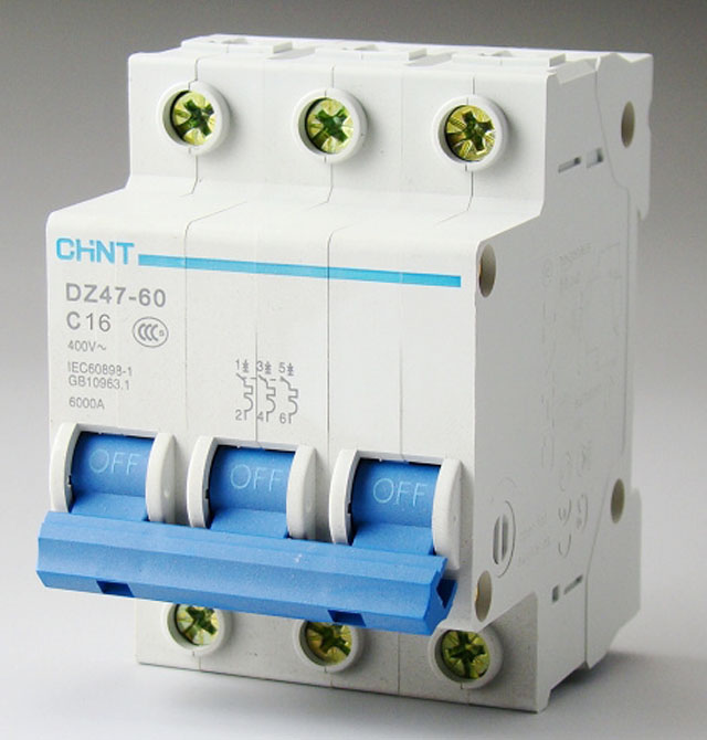 正泰斷路器\空氣開(kāi)關(guān) DZ47-60 C16 3P 16A 空氣開(kāi)關(guān)(塑殼斷路器)