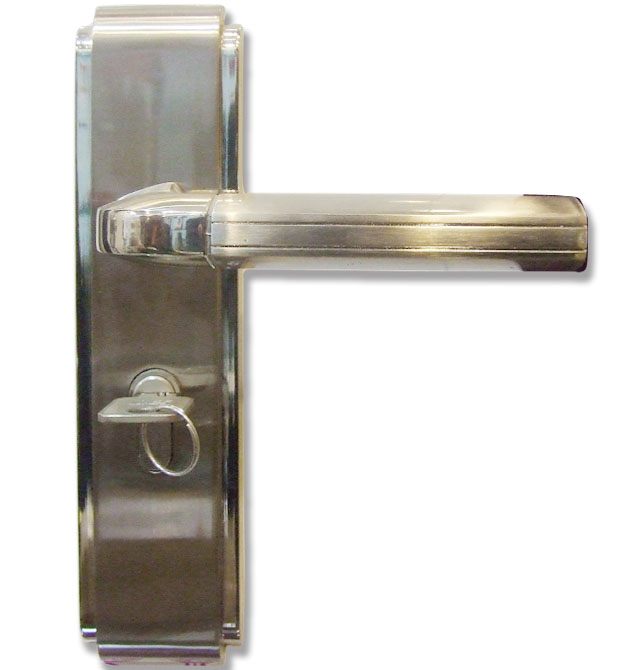 寶迪木門鎖 45mm×60mm ZH45.38SN 45mm-55mm 不銹鋼 執(zhí)手鎖 閃銀色