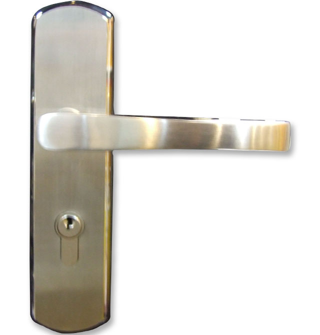 寶迪木門鎖 50mm×60mm BDSCM22-27SP 45mm-55mm 不銹鋼 執(zhí)手鎖 閃銀色