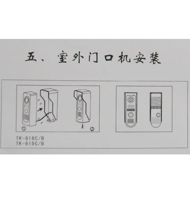 鑫龍盛SONOS可視對講機 TK-870C 150長×50寬×38mm厚 7寸 黑白可視對講門鈴