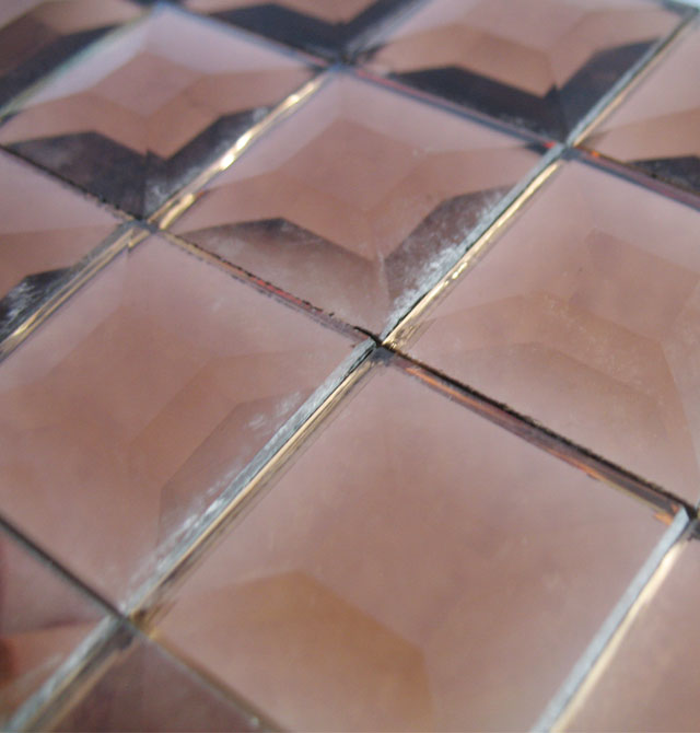 廣亮馬賽克 ms306金茶鏡馬賽克 長30mm×寬30mm×厚5mm 玻璃 切割磨邊 茶色