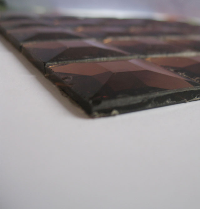 廣亮馬賽克 ms306金茶鏡馬賽克 長30mm×寬30mm×厚5mm 玻璃 切割磨邊 茶色