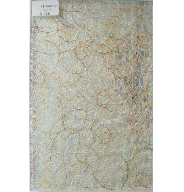 廣亮夾絲夾層玻璃 銀鏡夾絲彩絲YB-SK01-2 5+5mm