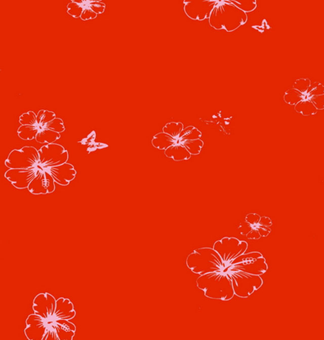 文鵬防火板 彩藝系列桔紅蝶花03234 2440mm×1220mm×厚1mm