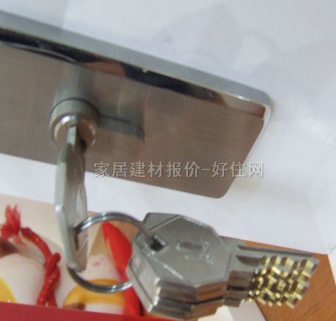 周周集成五金木門鎖 120mm×200mm NL2026 45mm-55mm 不銹鋼 執(zhí)手鎖 閃銀色