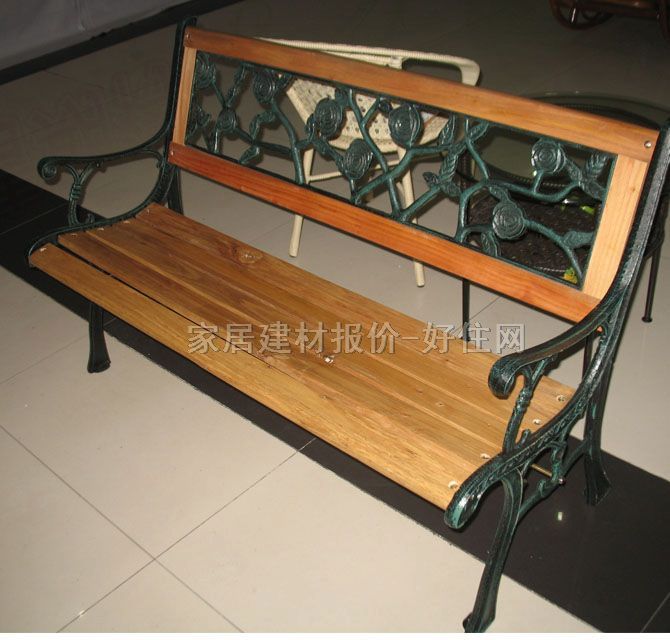 雅芳公園桌椅 041雙人鐵木椅 1.2m