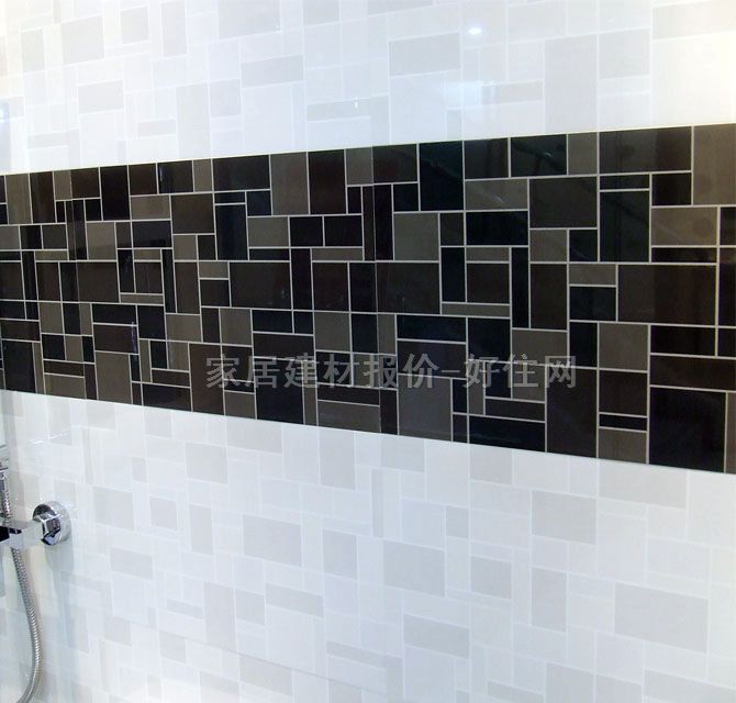 順輝墻面磚 拋光磚格子圖案下墻深色SAR07284 300mm× 450mm