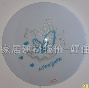 宏寶照明吸頂燈 臥室吸頂燈 圓形 現(xiàn)代流行風(fēng)格 白底帶圖案亞克力