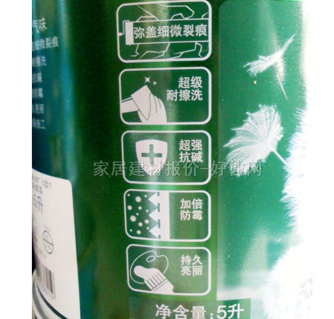 立邦內(nèi)墻乳膠漆 凈味120五合一 5L 白色