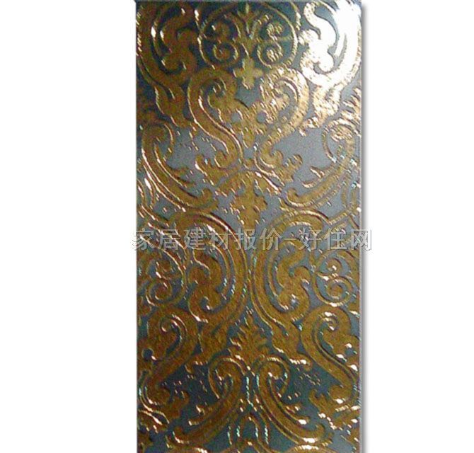 歐威墻面磚 拋晶磚金色暖色系列花草圖案GMB369422 300mm× 600mm