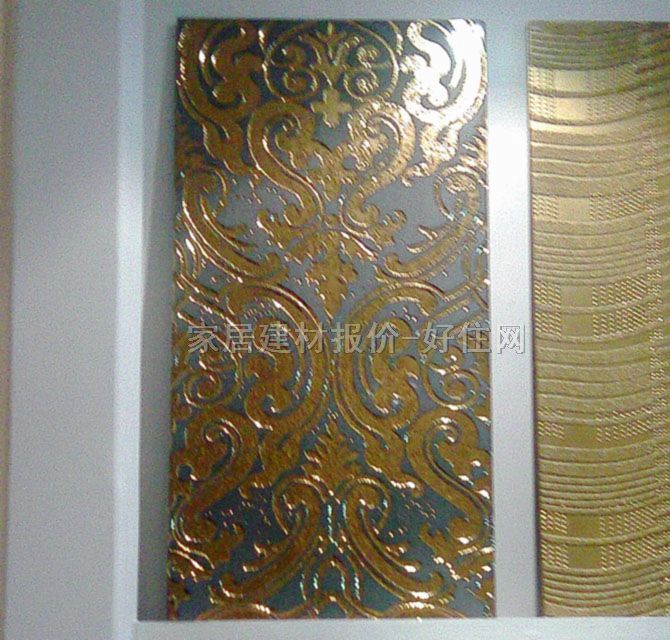 歐威墻面磚 拋晶磚金色暖色系列花草圖案GMB369422 300mm× 600mm