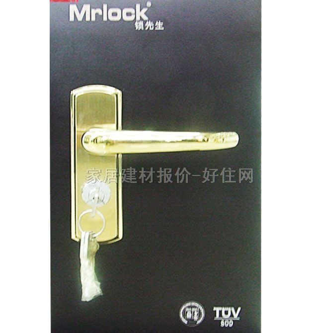 鎖先生木門鎖 SD120203-S-S7002PVD 45mm-55mm 鋅合金 執(zhí)手鎖 閃金色