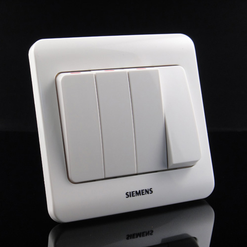 西門子大蹺板開關(guān)面板 遠(yuǎn)景系列5TA0241-1CC1 4位單控 白色 帶熒光指示